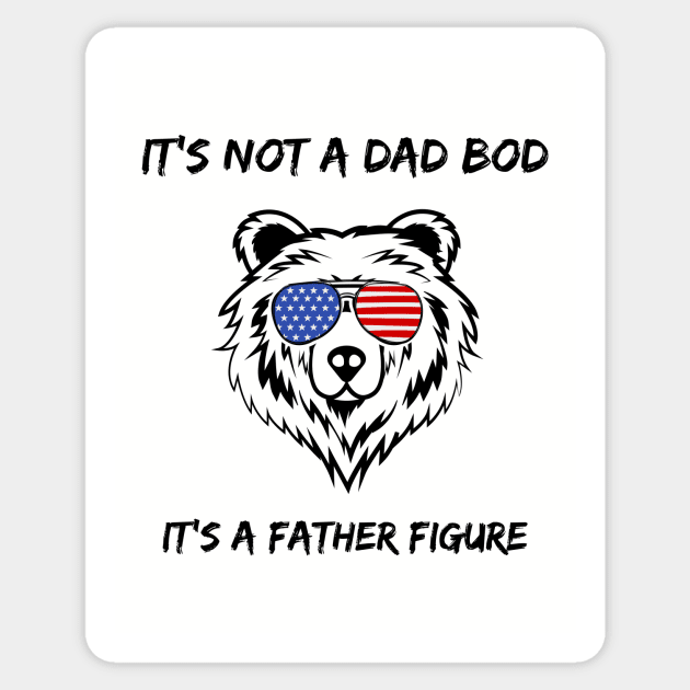 This is not a Dad Bod It is a Father Figure Sticker by Imou designs